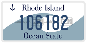 106182 license plate in Rhode Island