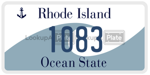 1083 license plate in Rhode Island