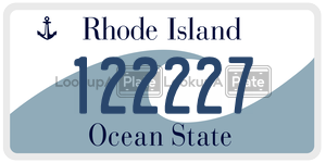 122227 license plate in Rhode Island