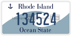 134524  license plate in RI