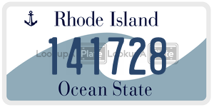 141728  license plate in RI
