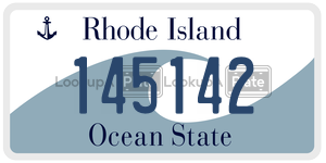 145142  license plate in RI