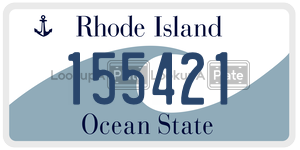155421  license plate in RI