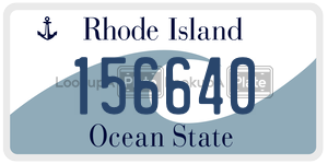 156640  license plate in RI