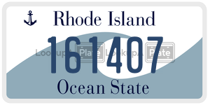 161407  license plate in RI