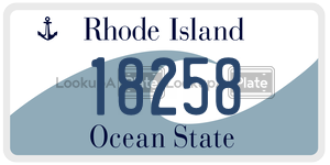 18258 license plate in Rhode Island
