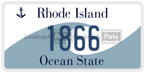 1866  license plate in RI