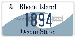 1894 license plate in Rhode Island