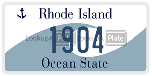 1904  license plate in RI