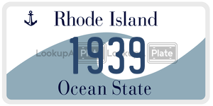 1939 license plate in Rhode Island