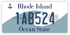 1AB524 license plate in Rhode Island