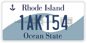 1AK154 license plate in Rhode Island