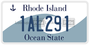 1AL291  license plate in RI
