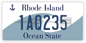 1AQ235 license plate in Rhode Island