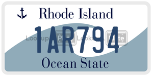 1AR794 license plate in Rhode Island