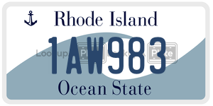 1AW983 license plate in Rhode Island