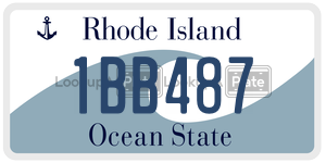 1BB487  license plate in RI