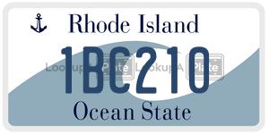 1BC210 license plate in Rhode Island