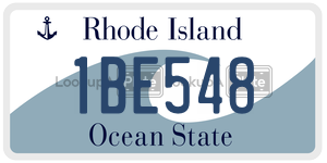 1BE548 license plate in Rhode Island