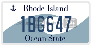 1BG647  license plate in RI