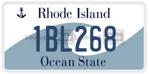 1BL268  license plate in RI