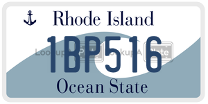1BP516  license plate in RI
