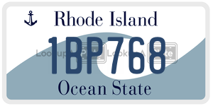 1BP768 license plate in Rhode Island