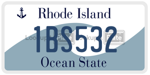 1BS532 license plate in Rhode Island
