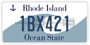 1BX421  license plate in RI