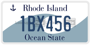 1BX456  license plate in RI