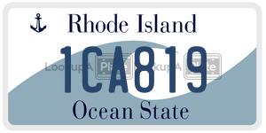 1CA819  license plate in RI
