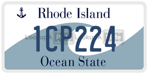 1CP224 license plate in Rhode Island