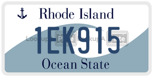 1EK915 license plate in Rhode Island