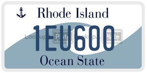 1EU600  license plate in RI