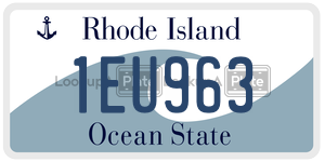 1EU963 license plate in Rhode Island