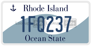 1FQ237 license plate in Rhode Island