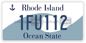 1FU112 license plate in Rhode Island