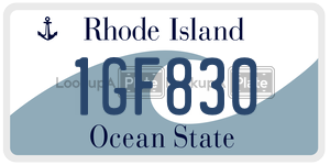 1GF830  license plate in RI