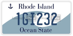 1GI232 license plate in Rhode Island