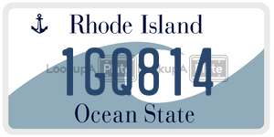 1GQ814 license plate in Rhode Island