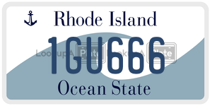 1GU666  license plate in RI