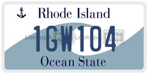 1GW104  license plate in RI