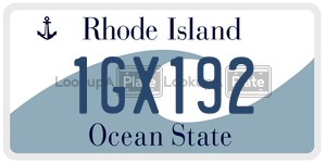 1GX192 license plate in Rhode Island