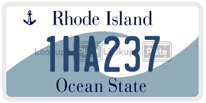 1HA237  license plate in RI