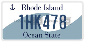 1HK478  license plate in RI