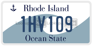 1HV109 license plate in Rhode Island