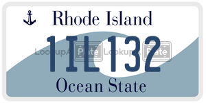 1IL132 license plate in Rhode Island