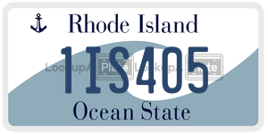 1IS405 license plate in Rhode Island