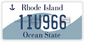 1IU966  license plate in RI