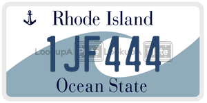 1JF444 license plate in Rhode Island